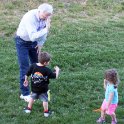 High fiving with P-Paw